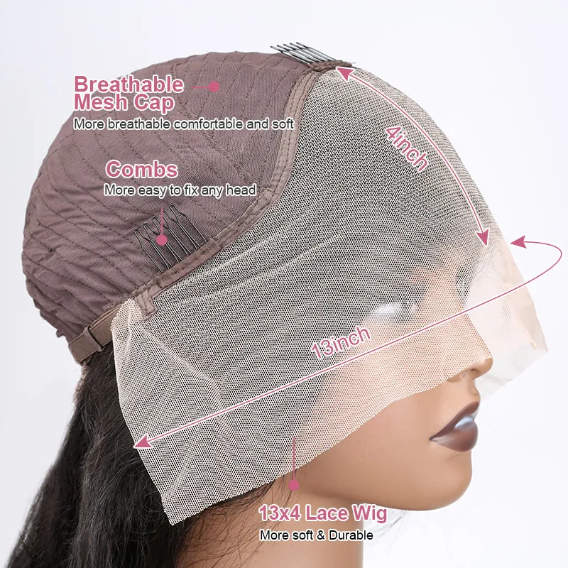 13x4 Trendy Designer Layered Wavy Transparent Lace Frontal Wig