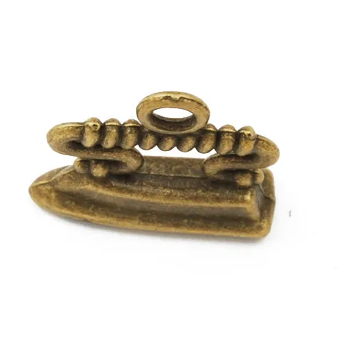 18*14mm Vintage antique bronze Zinc alloy Charms,3D flat iron,sold 400 pcs per pkg