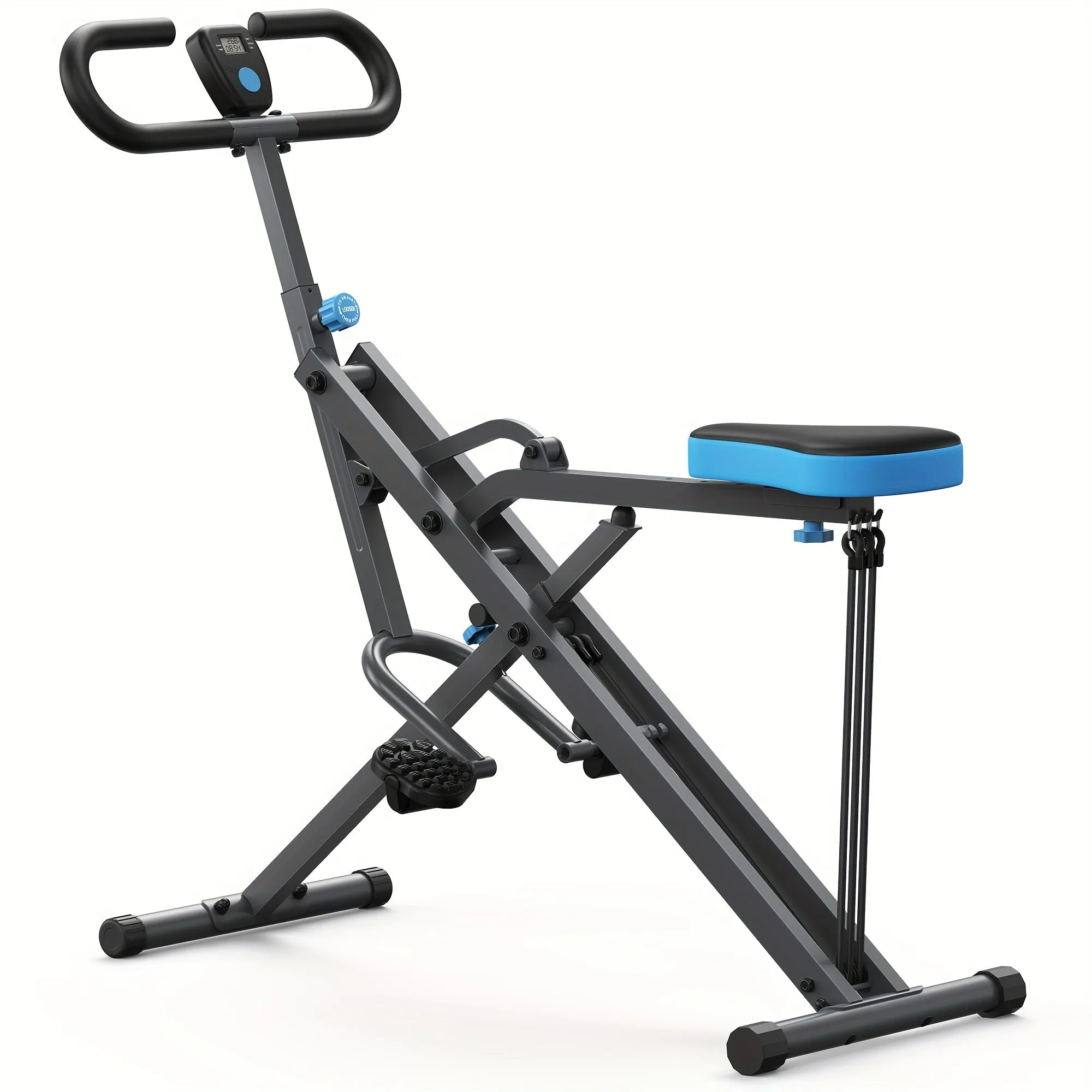 2-in-1 Squat and Rowing Machine – Foldable Glute & Leg Trainer