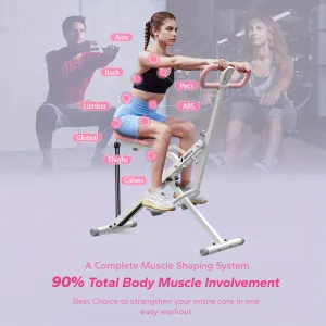 2-in-1 Squat and Rowing Machine – Foldable Glute & Leg Trainer