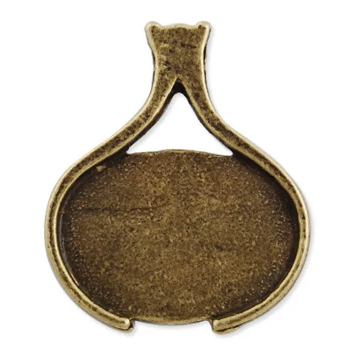 20 Antique Bronze Oval Zinc Alloy Cameo Cabochon Base Setting Pendants,fit 18*25mm cabochon
