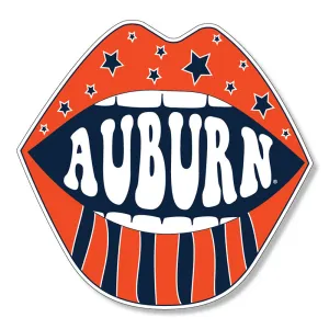 3 inch Auburn Stars and Stripes  Lips Decal