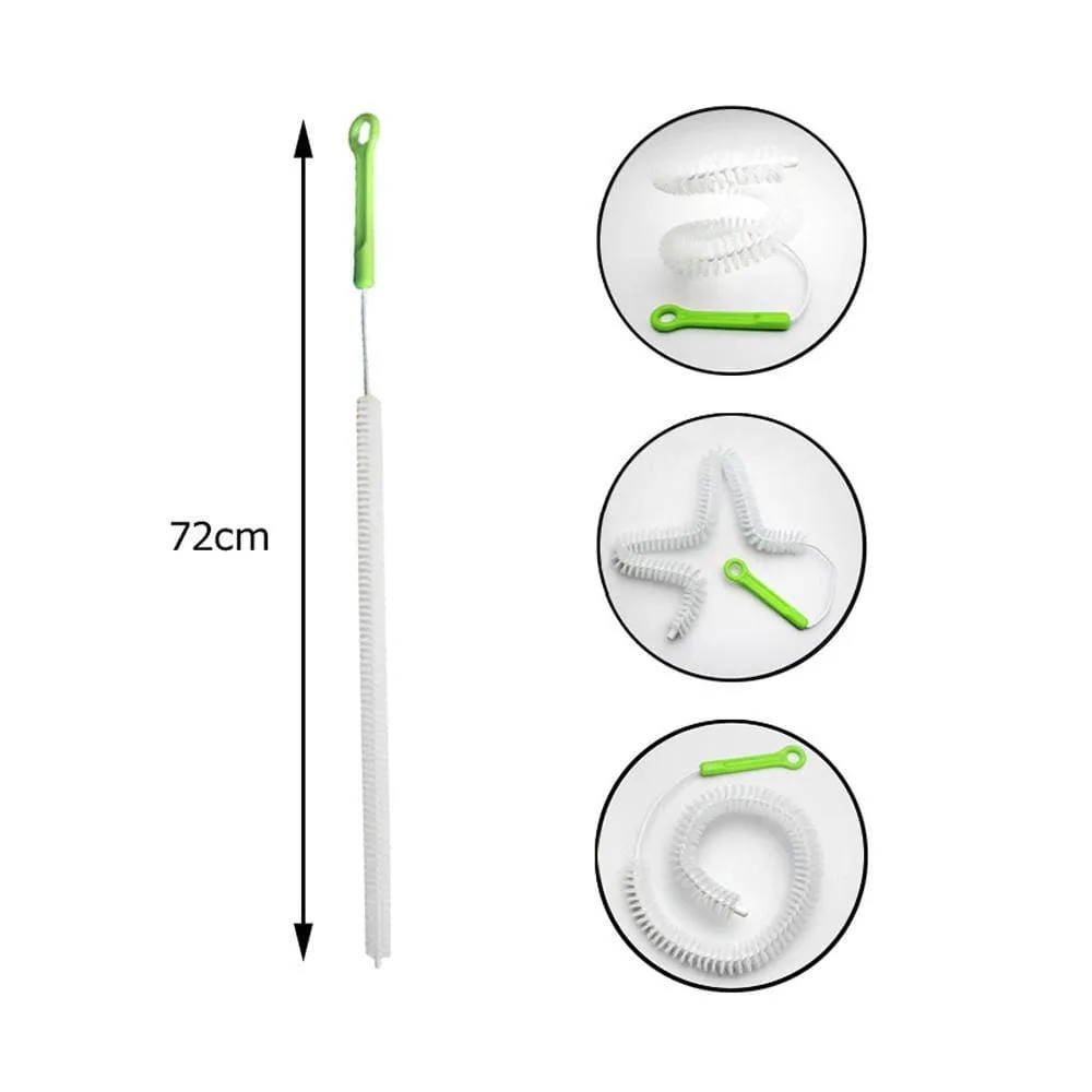 3PC DRAIN PIPE SINK UNBLOCKING TOOL SET - SUCTION PLUNGER   FLEXIBLE BRUSHES