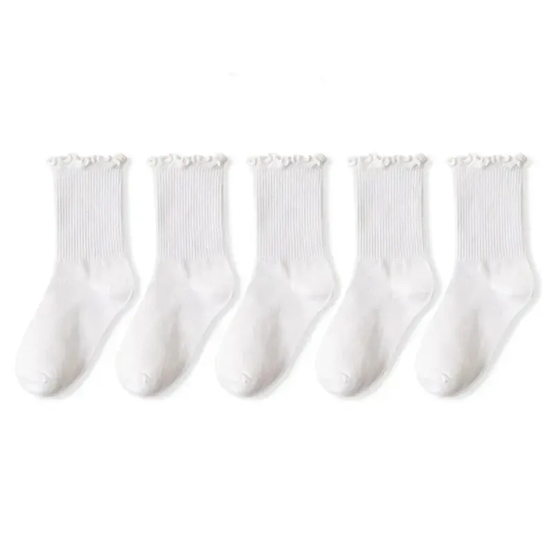 5 Pairs Women’s Ruffle Ankle Socks