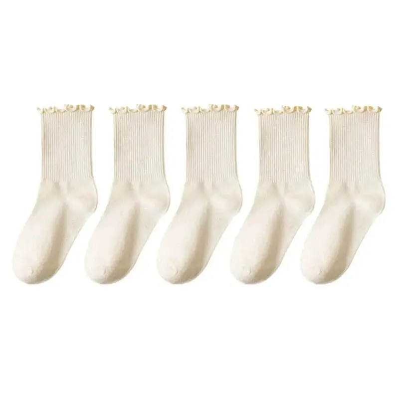 5 Pairs Women’s Ruffle Ankle Socks