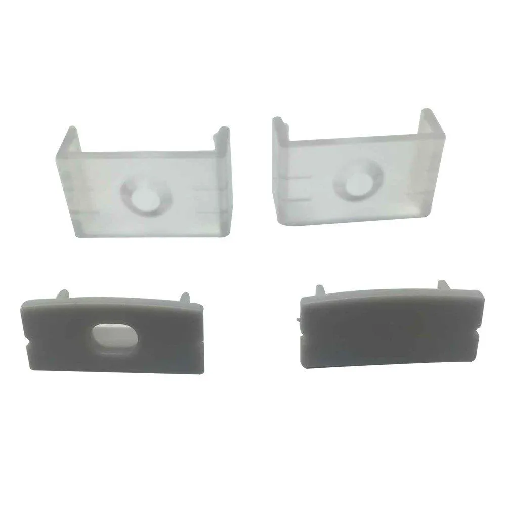 5/10/25/50 Pack Silver U04 10x23mm U-Shape Internal Width 20mm LED Aluminum Channel System with Cover, End Caps and Mounting Clips Aluminum Extrusion for LED Strip Light Installations