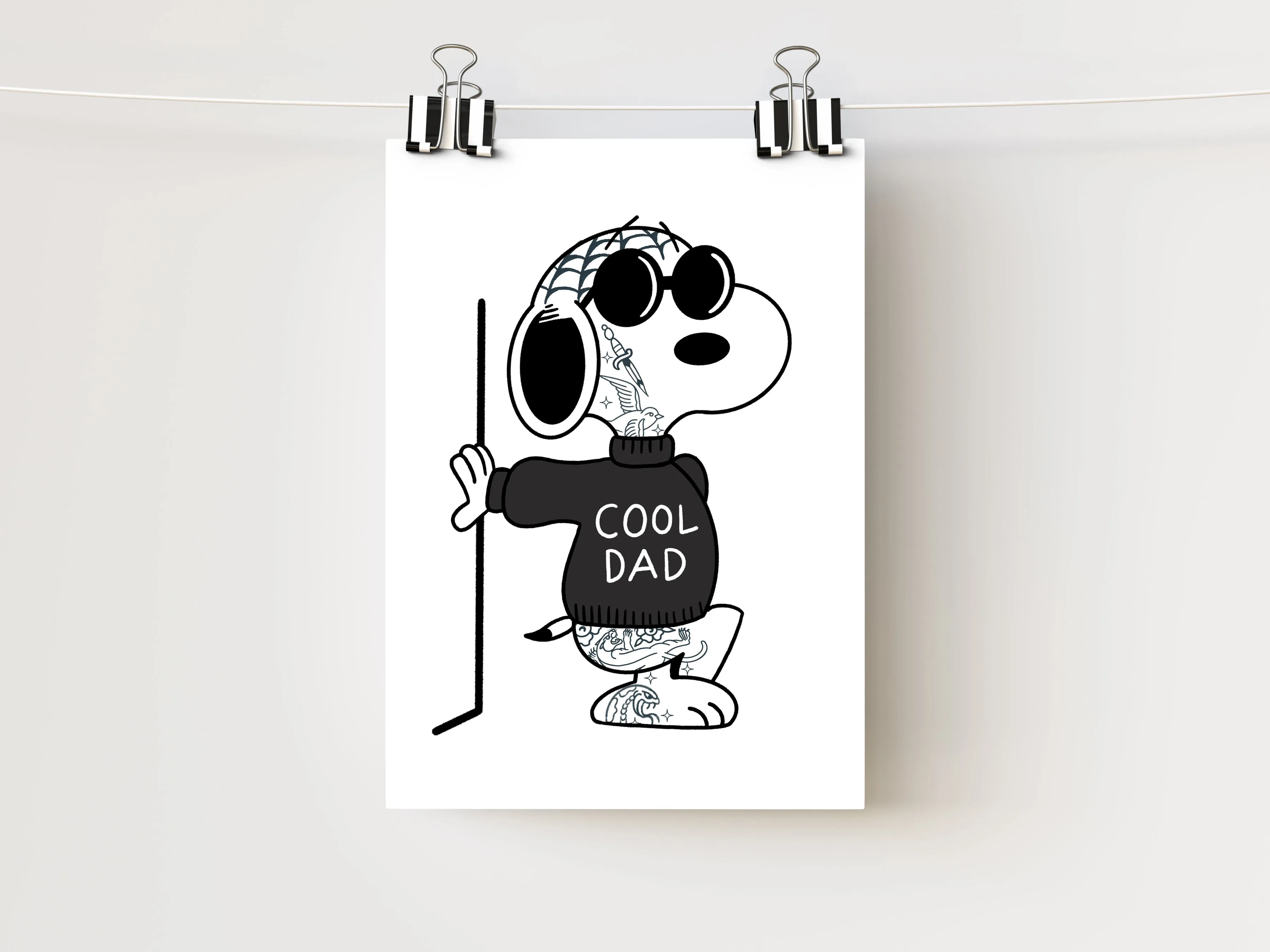 5x7" Joe Cool - Tattooed