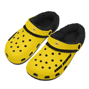 Adults Black Warm House Clog Winter Fur Lined Garden Slippers
