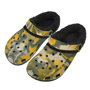 Adults Black Warm House Clog Winter Fur Lined Garden Slippers