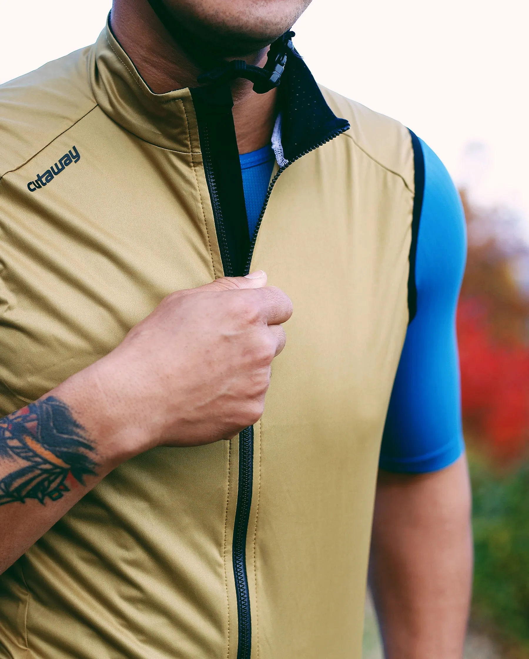 Afton Lite Packable Wind Vest - Autumn Gold