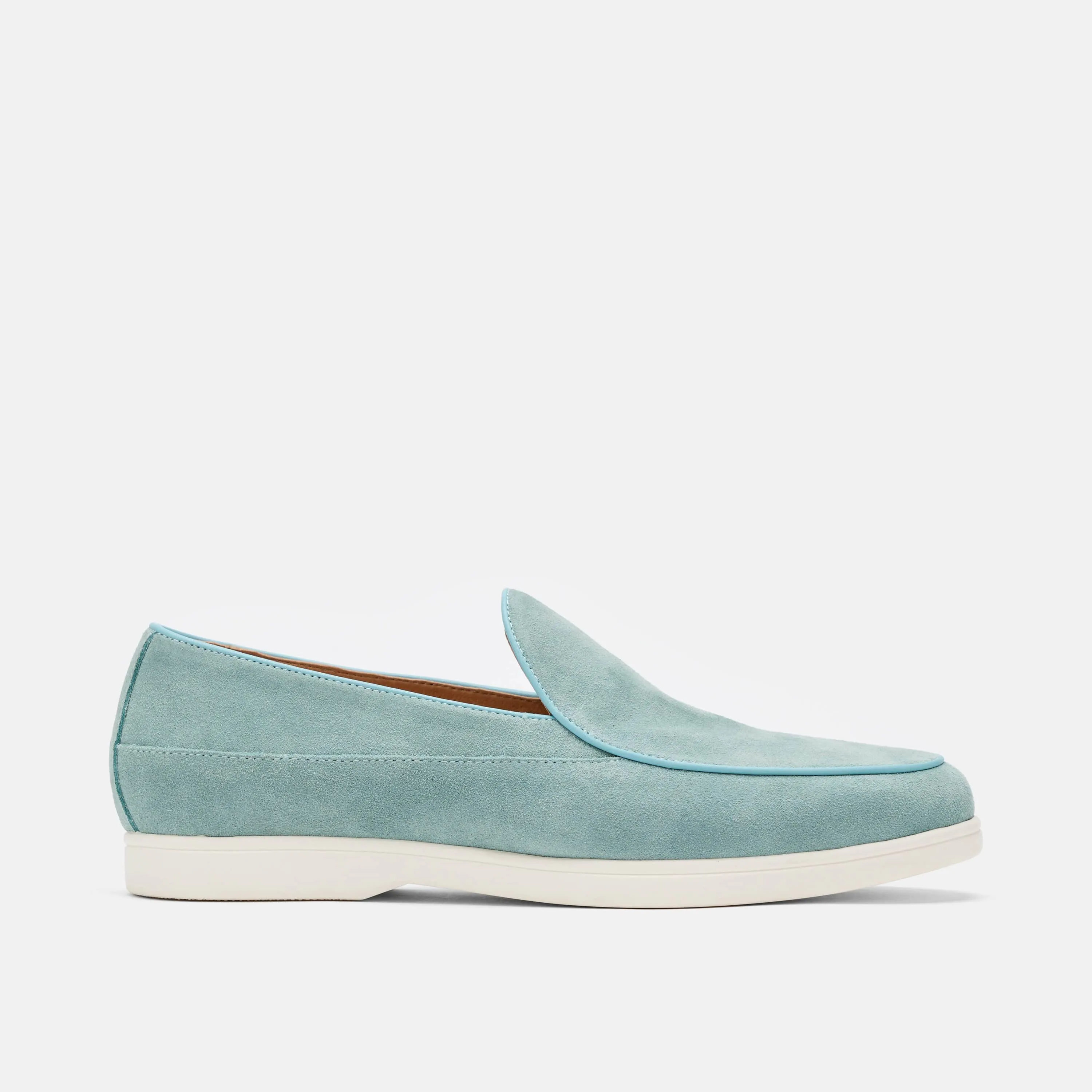 Alessandro Light Blue Suede Venetian Loafers