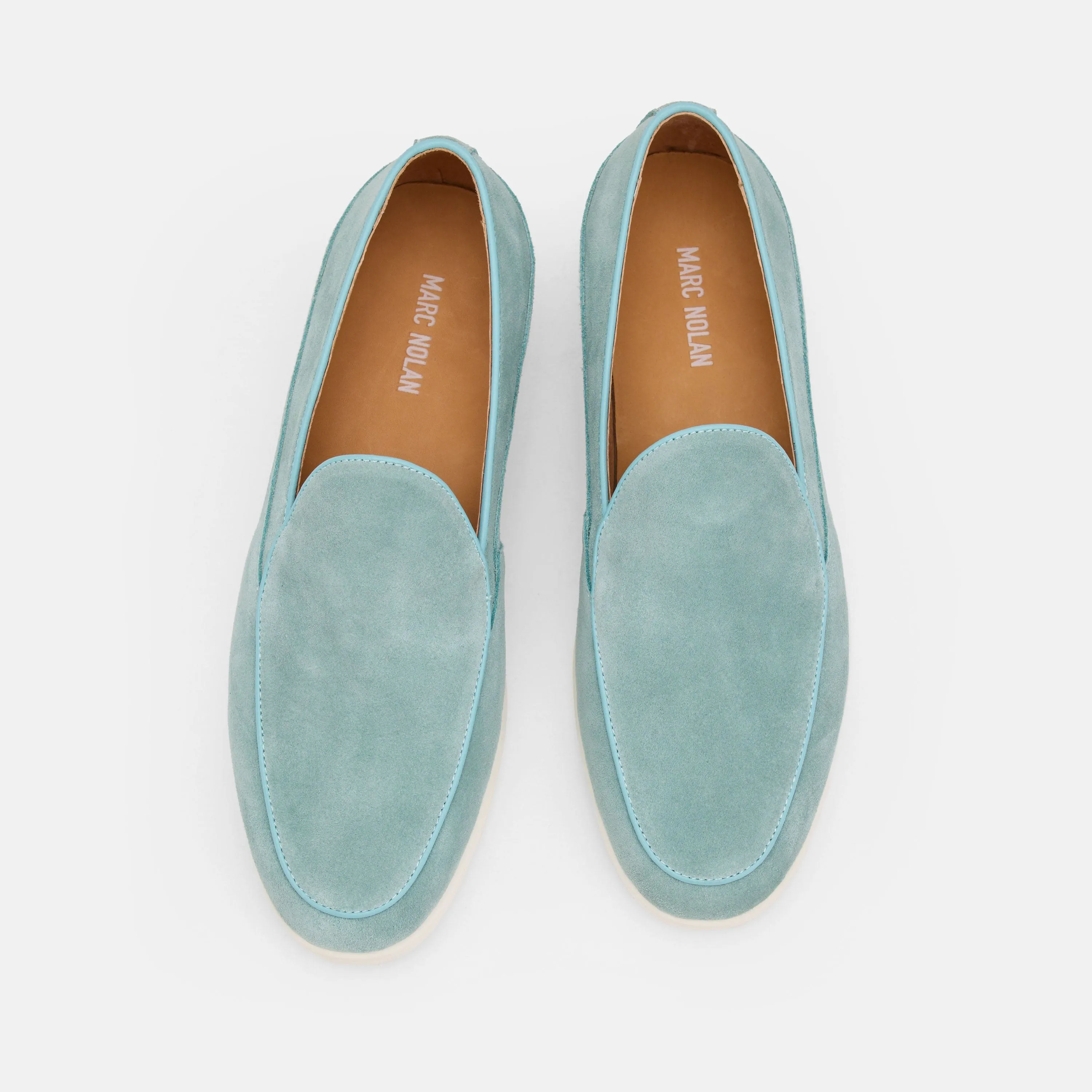 Alessandro Light Blue Suede Venetian Loafers