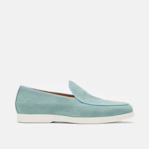 Alessandro Light Blue Suede Venetian Loafers