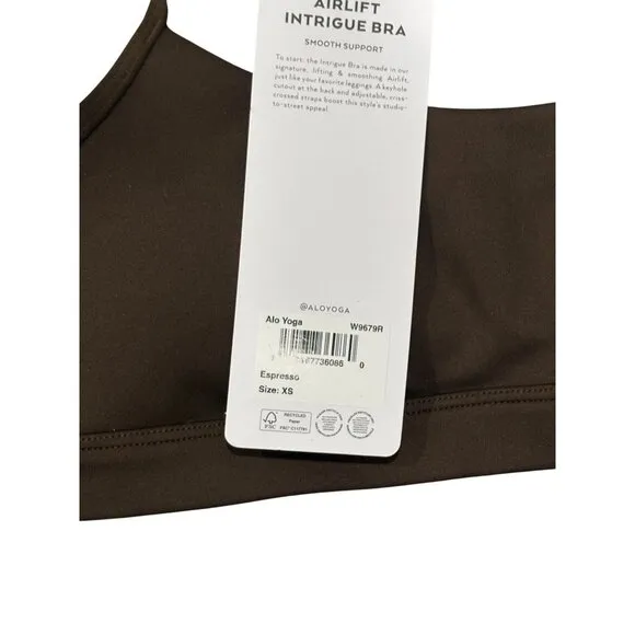 ALO Yoga Airlift Intrigue Bra in Espresso Brown