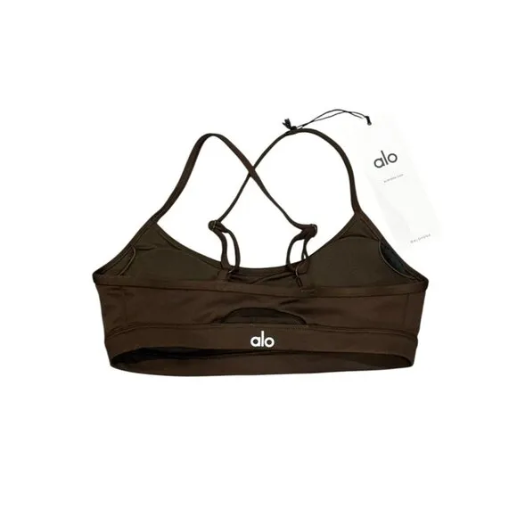 ALO Yoga Airlift Intrigue Bra in Espresso Brown