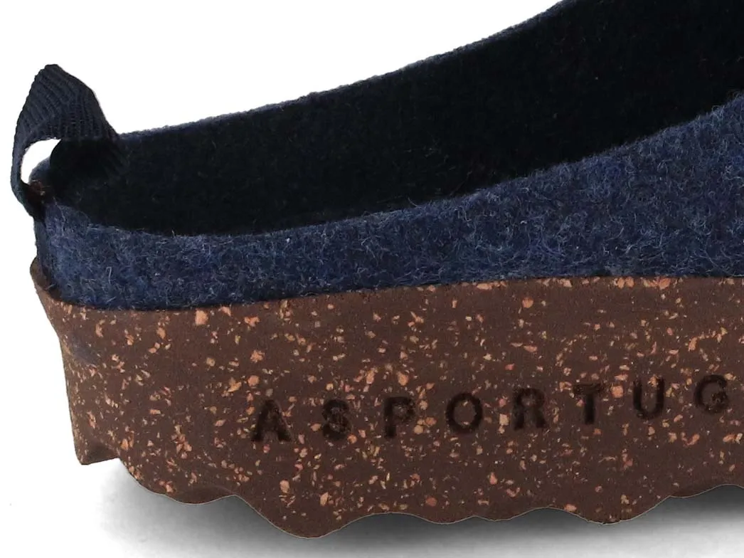 ASPORTUGUESAS Men Felt Clogs 'Come', blue