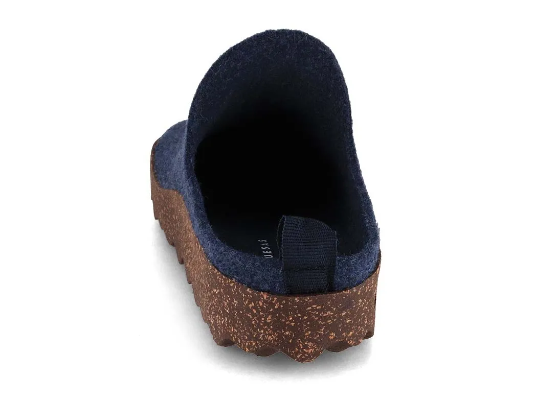 ASPORTUGUESAS Men Felt Clogs 'Come', blue