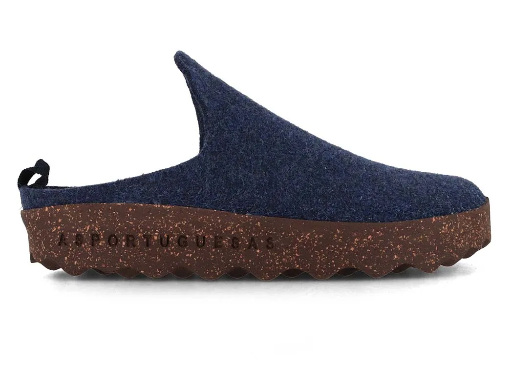ASPORTUGUESAS Men Felt Clogs 'Come', blue