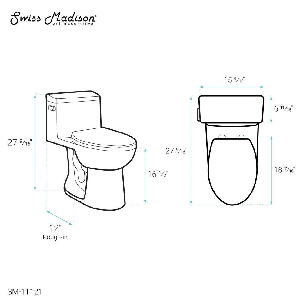 Avallon One-Piece Toilet Side Flush 1.28 gpf