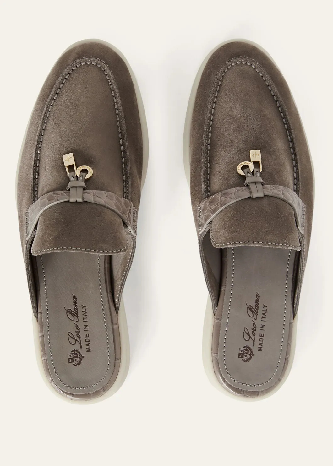 Babouche Charms Walk in Grey Suede for Women
