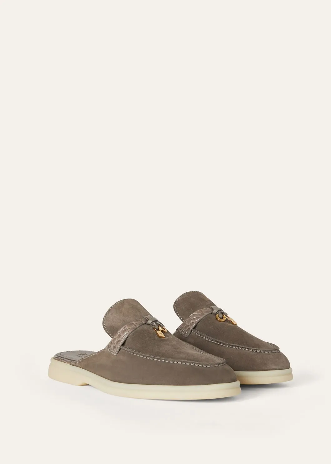 Babouche Charms Walk in Grey Suede for Women