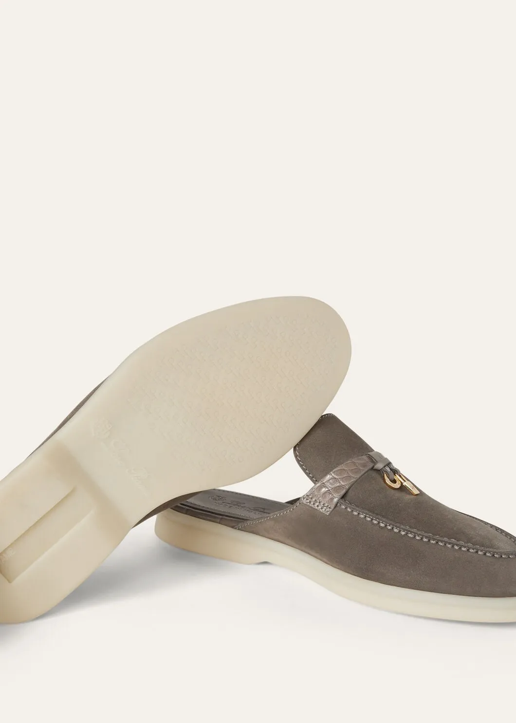 Babouche Charms Walk in Grey Suede for Women