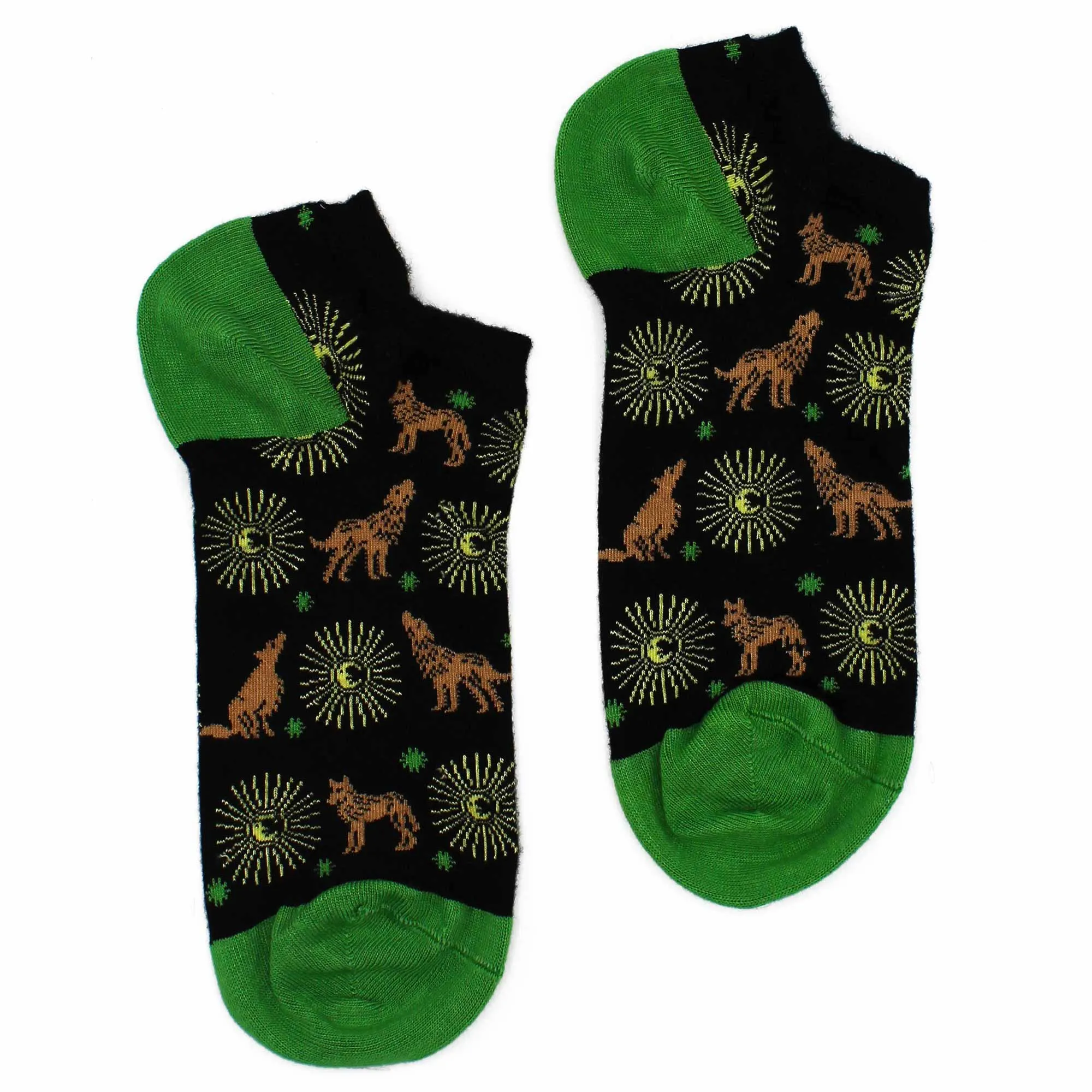 Bamboo Socks Low M/L 7.5-11.5 - Moonlight Wolfs