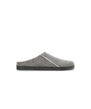 Birkenstock Zermatt Shearling Felt Herringbone Dark Grey Clogs
