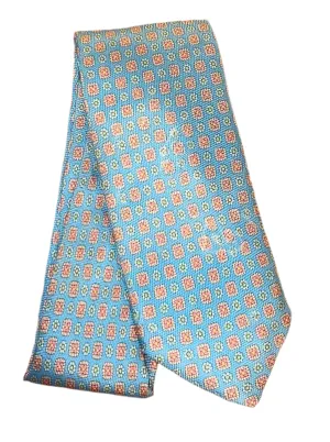 Blue and Coral Flower Tie