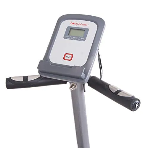 BODY POWER 2nd Generation, 3-in-1 Home Gym, Upright Compact Exercise Bike, Elliptical Machine & Recumbent Bike, Trio Trainer with Heartrate Monitor, Safety Brake Pad. BRT5088