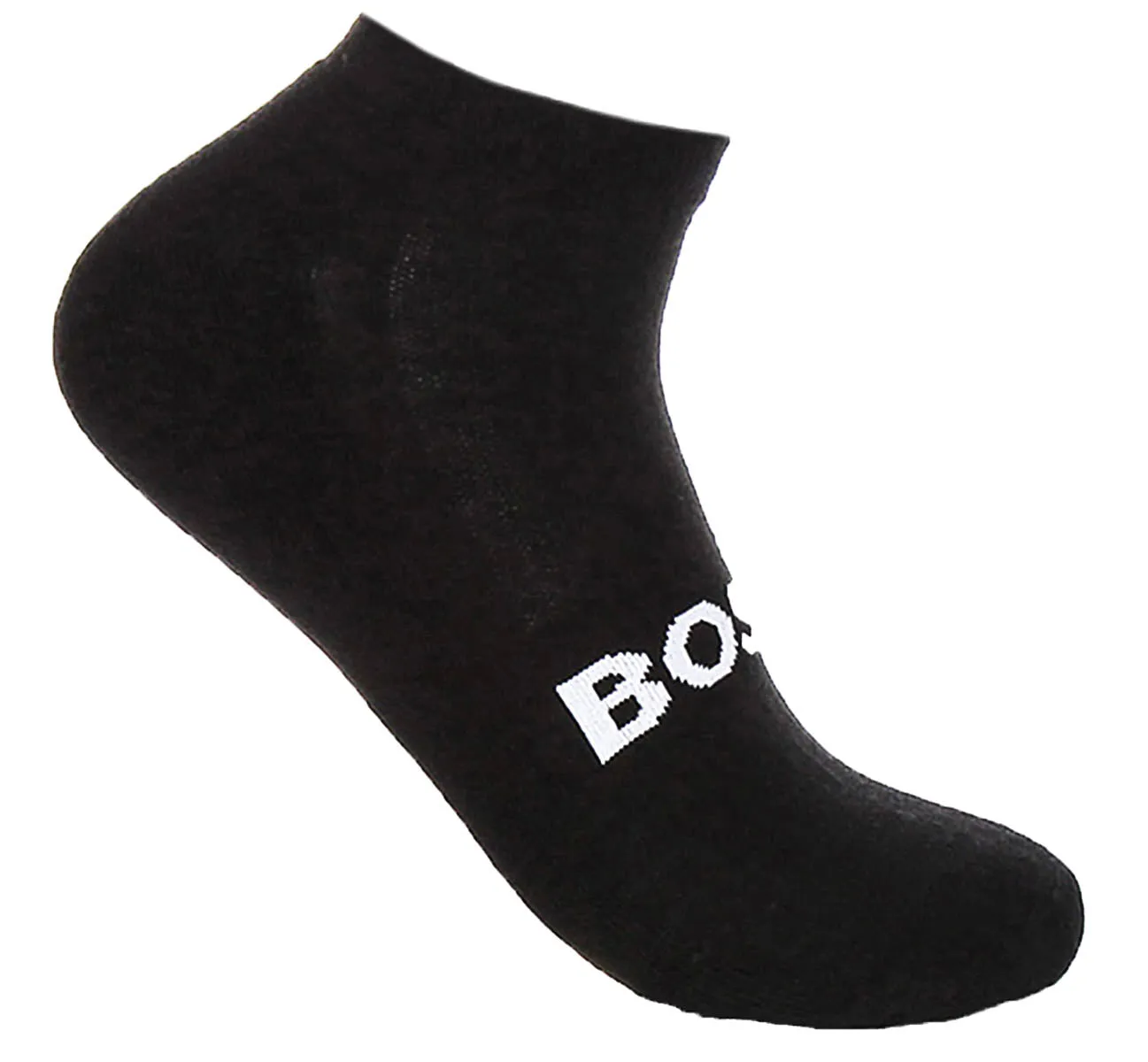 Boss 2 Pair Shoe Sock Iconic Logo In Black