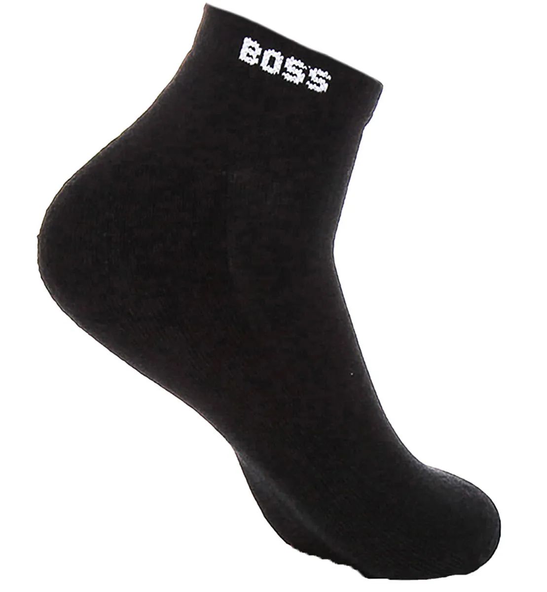 Boss 2 Pair Shoe Sock Iconic Logo In Black