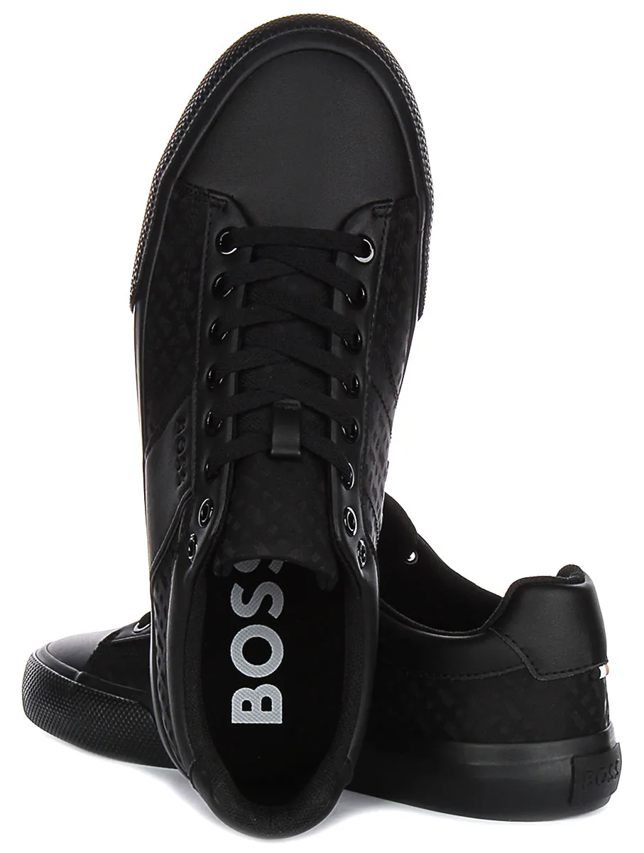 Boss Aiden Tennis Multi Logo In Black For Men