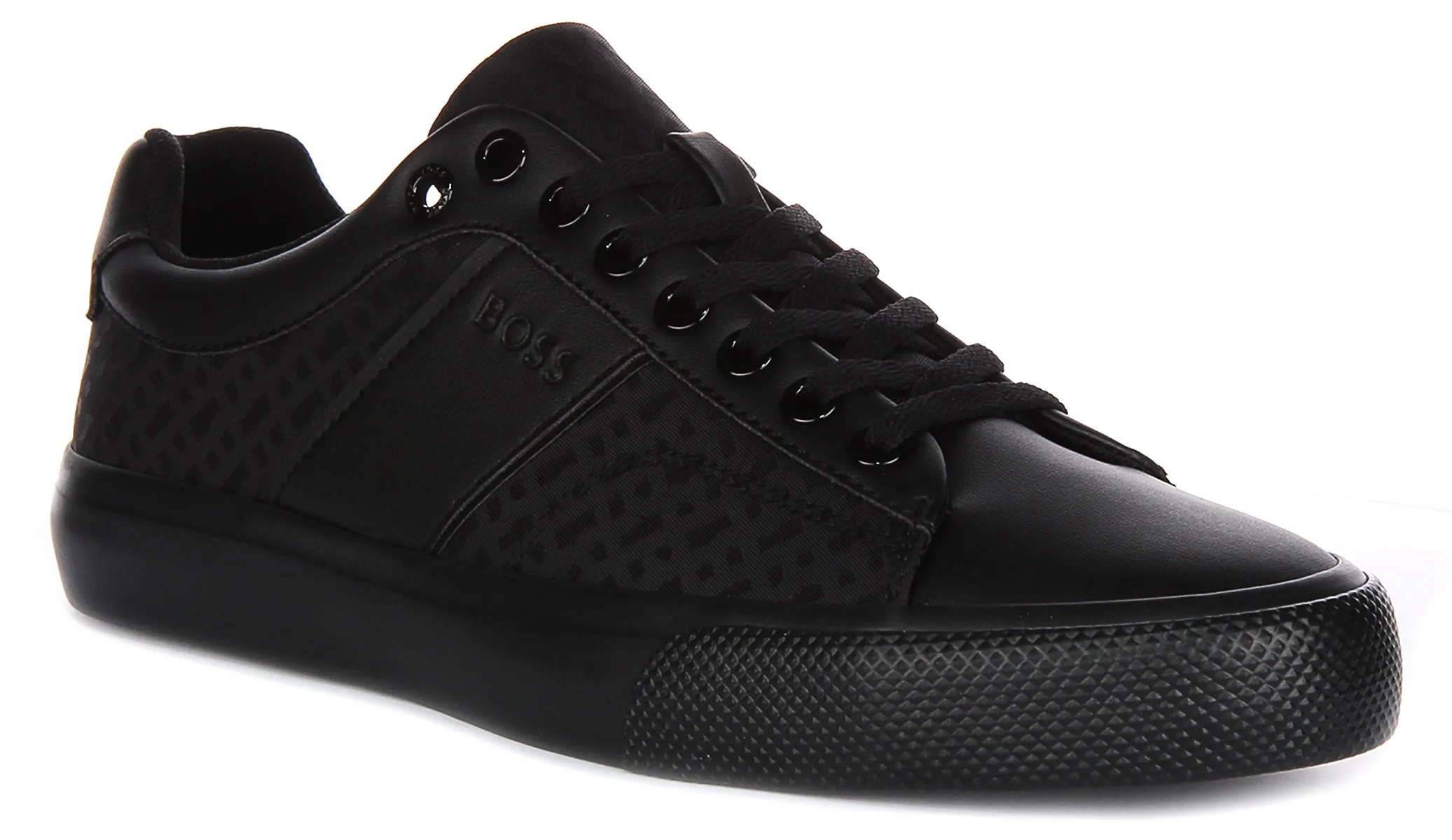 Boss Aiden Tennis Multi Logo In Black For Men