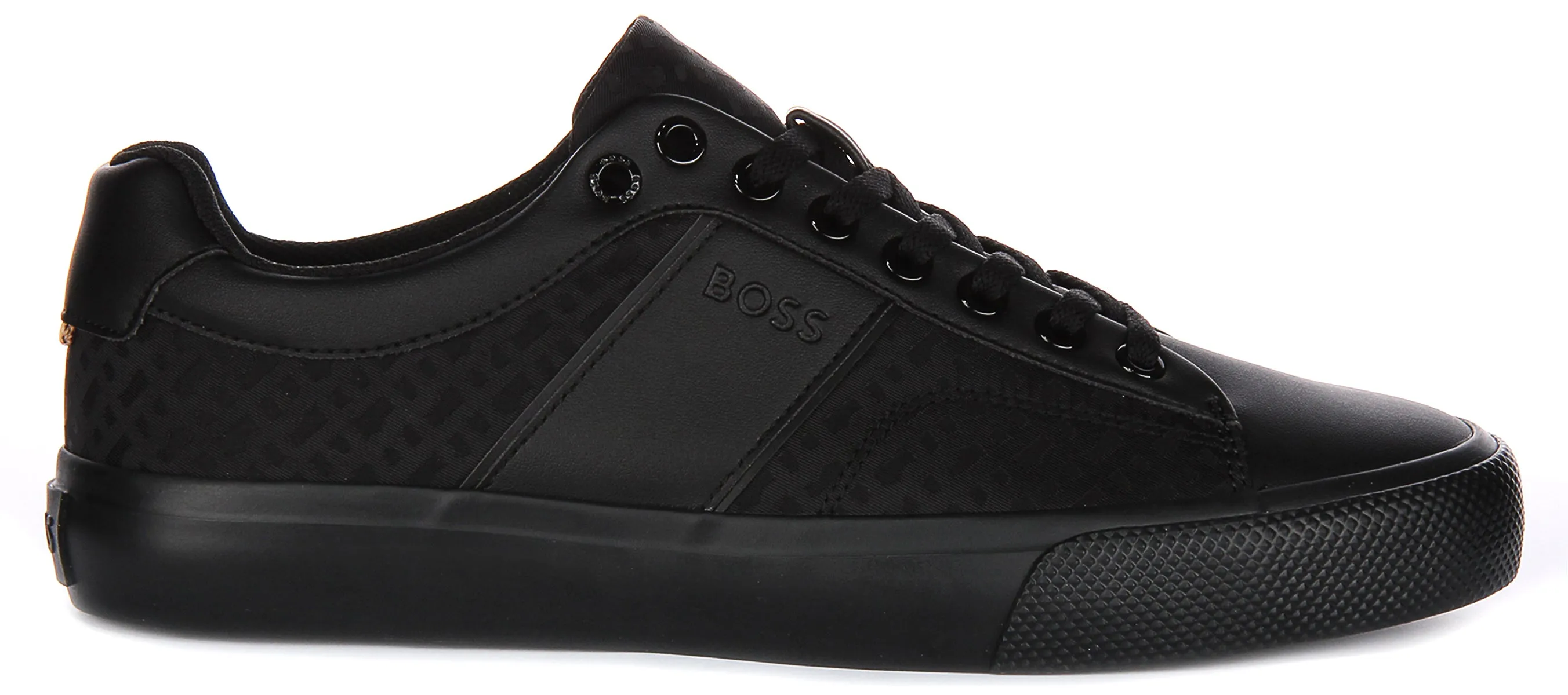 Boss Aiden Tennis Multi Logo In Black For Men