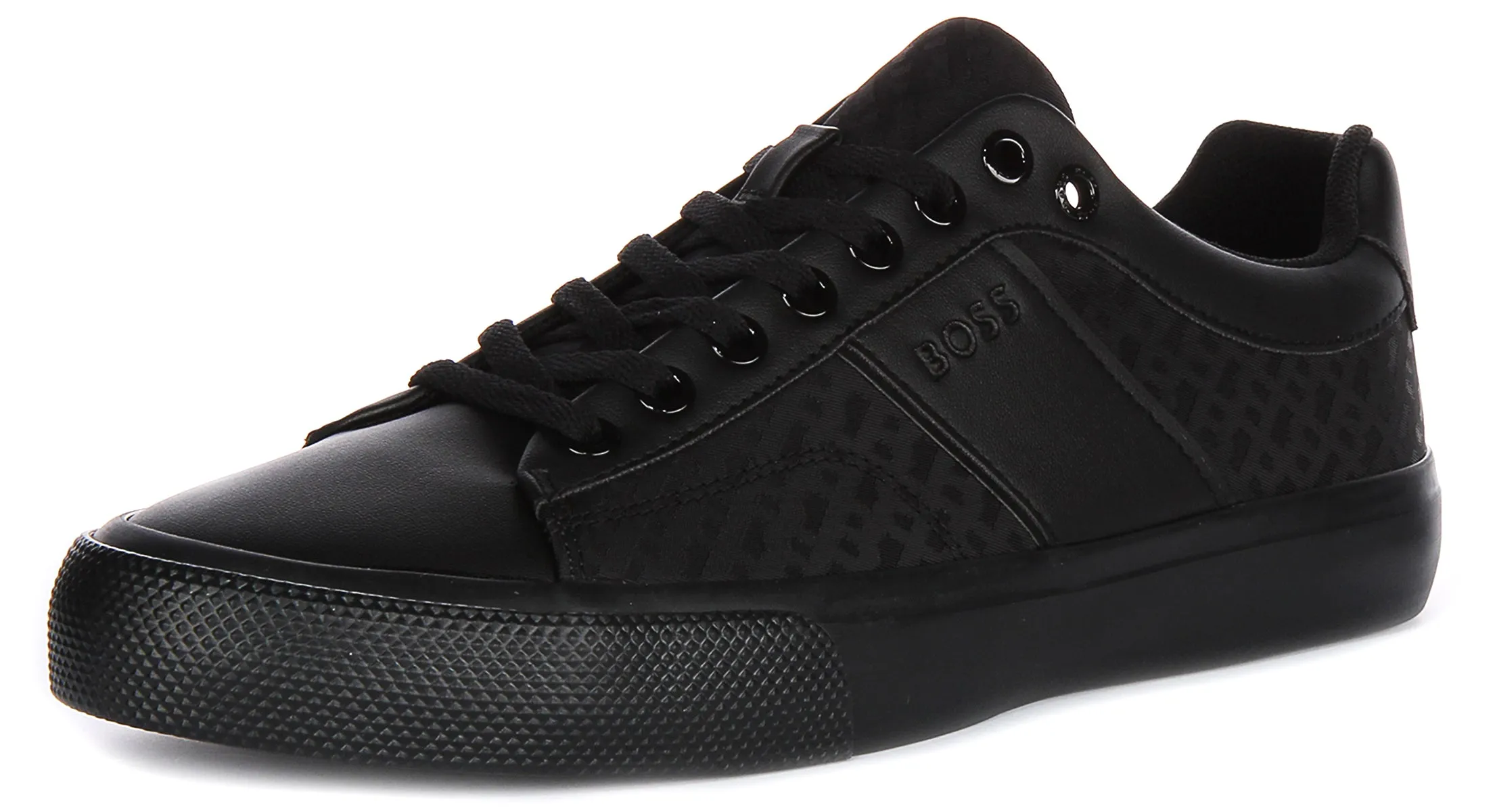 Boss Aiden Tennis Multi Logo In Black For Men