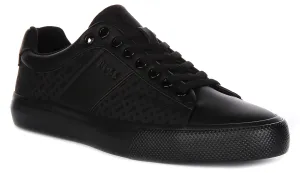 Boss Aiden Tennis Multi Logo In Black For Men