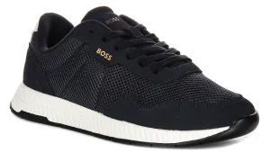Boss Titanium Runner In Dark Blue For Men