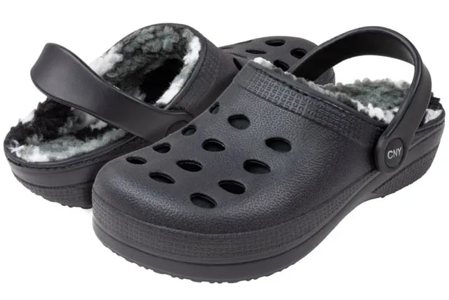 Boys Injected EVA Clog with Camouflage Faux Berber Lining