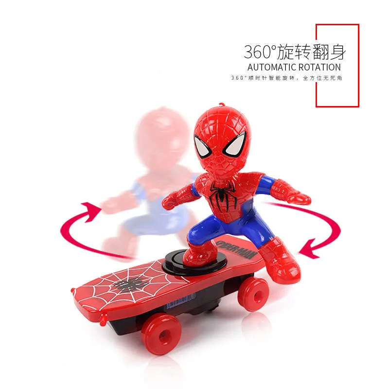 Children Cartoon Movie Figure Simulation Scooter Electric Rotating Tumble Toys Juvenile hacker scooter