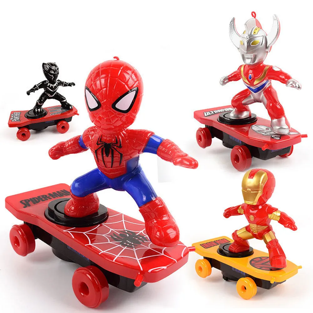 Children Cartoon Movie Figure Simulation Scooter Electric Rotating Tumble Toys Juvenile hacker scooter