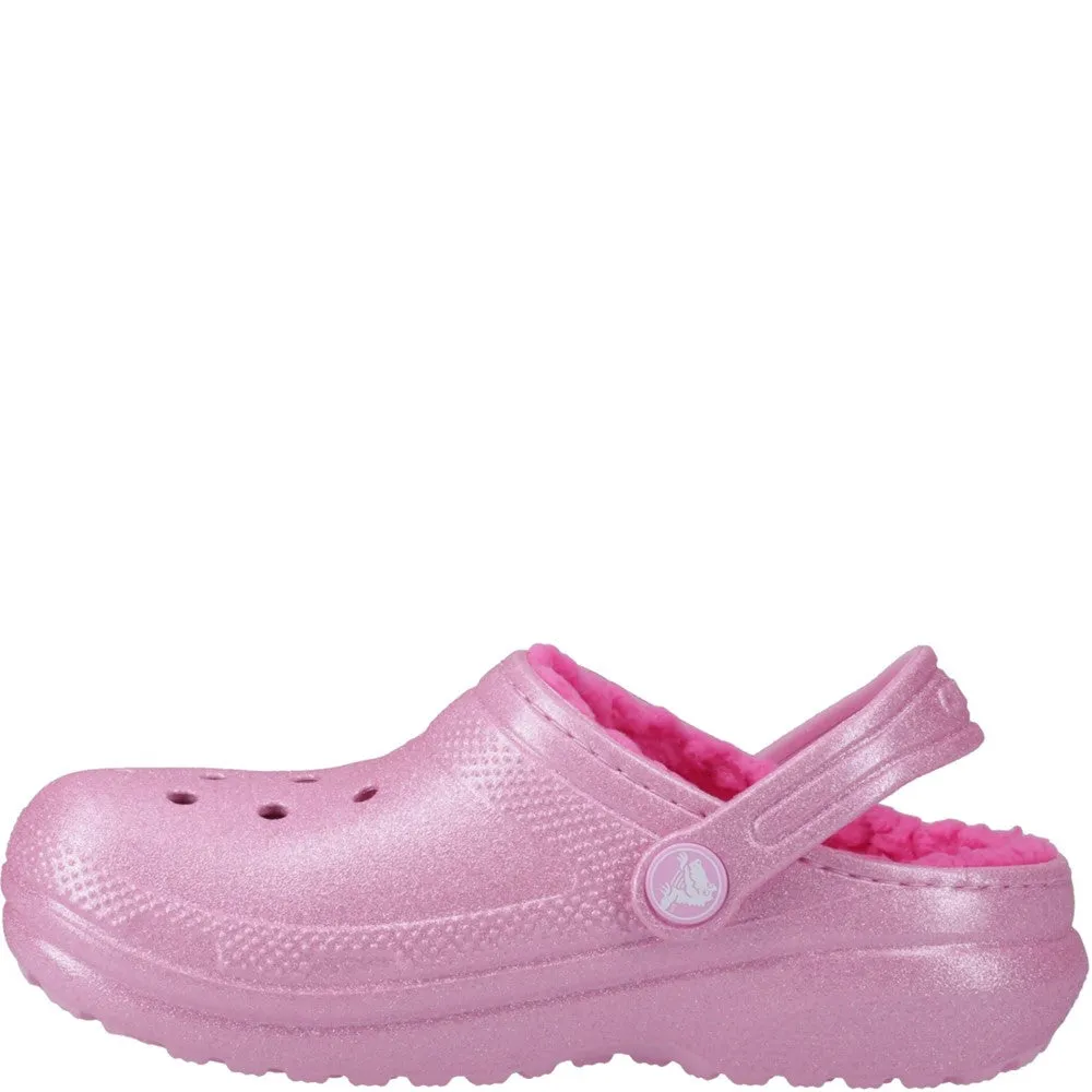 Crocs Kids Classic Glitter Lined Clog