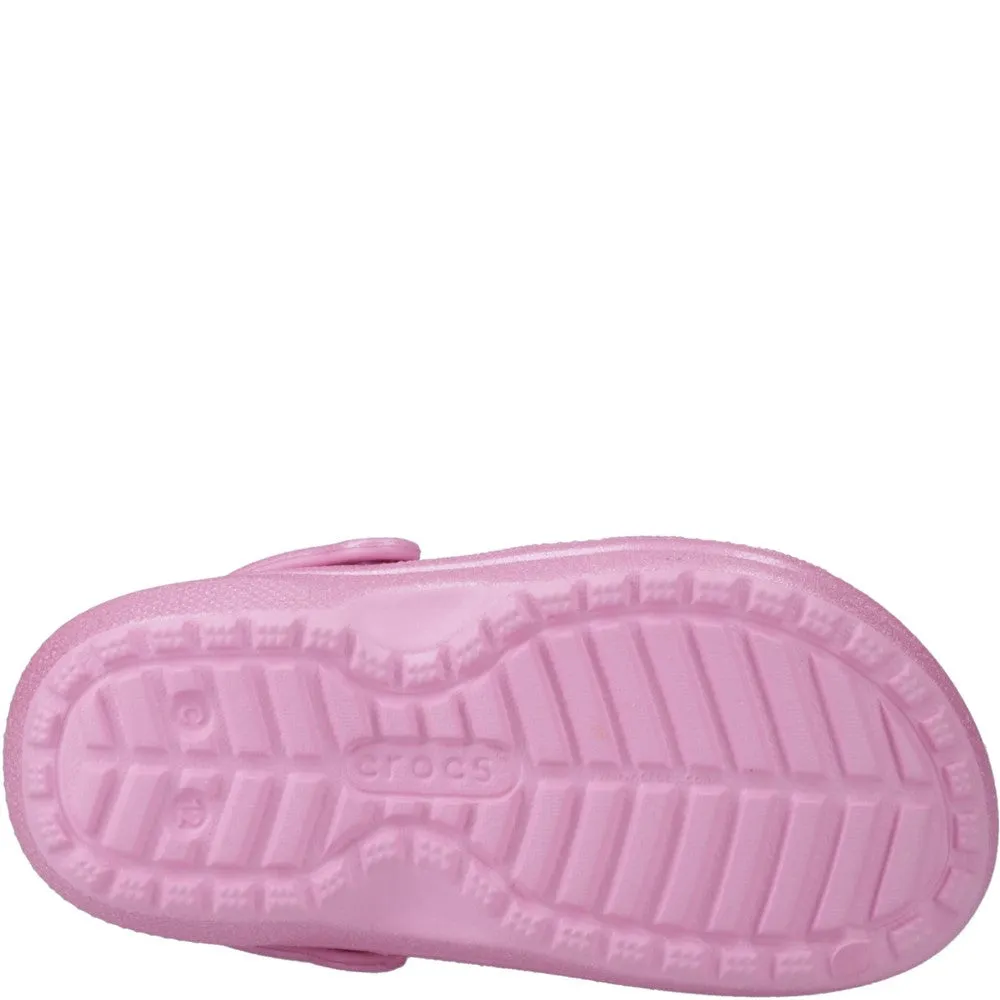 Crocs Kids Classic Glitter Lined Clog