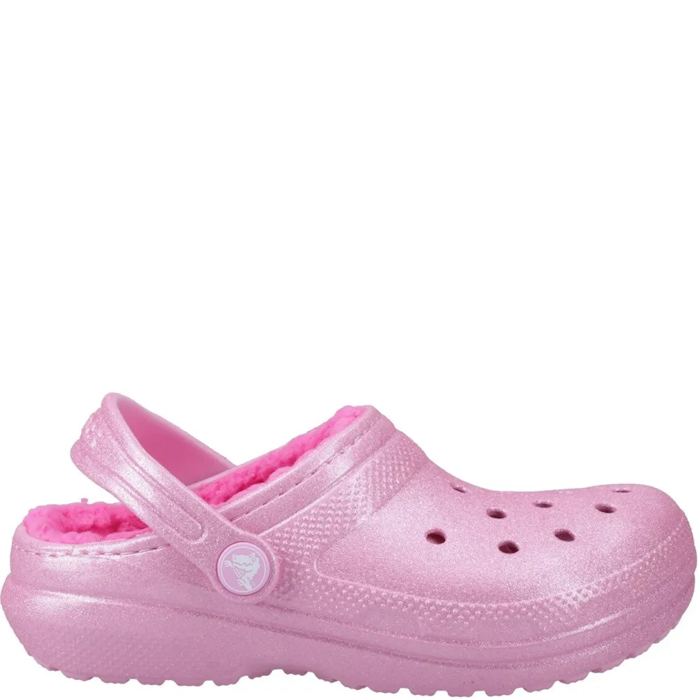 Crocs Kids Classic Glitter Lined Clog
