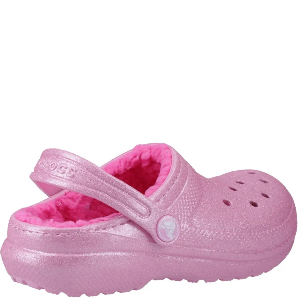 Crocs Kids Classic Glitter Lined Clog