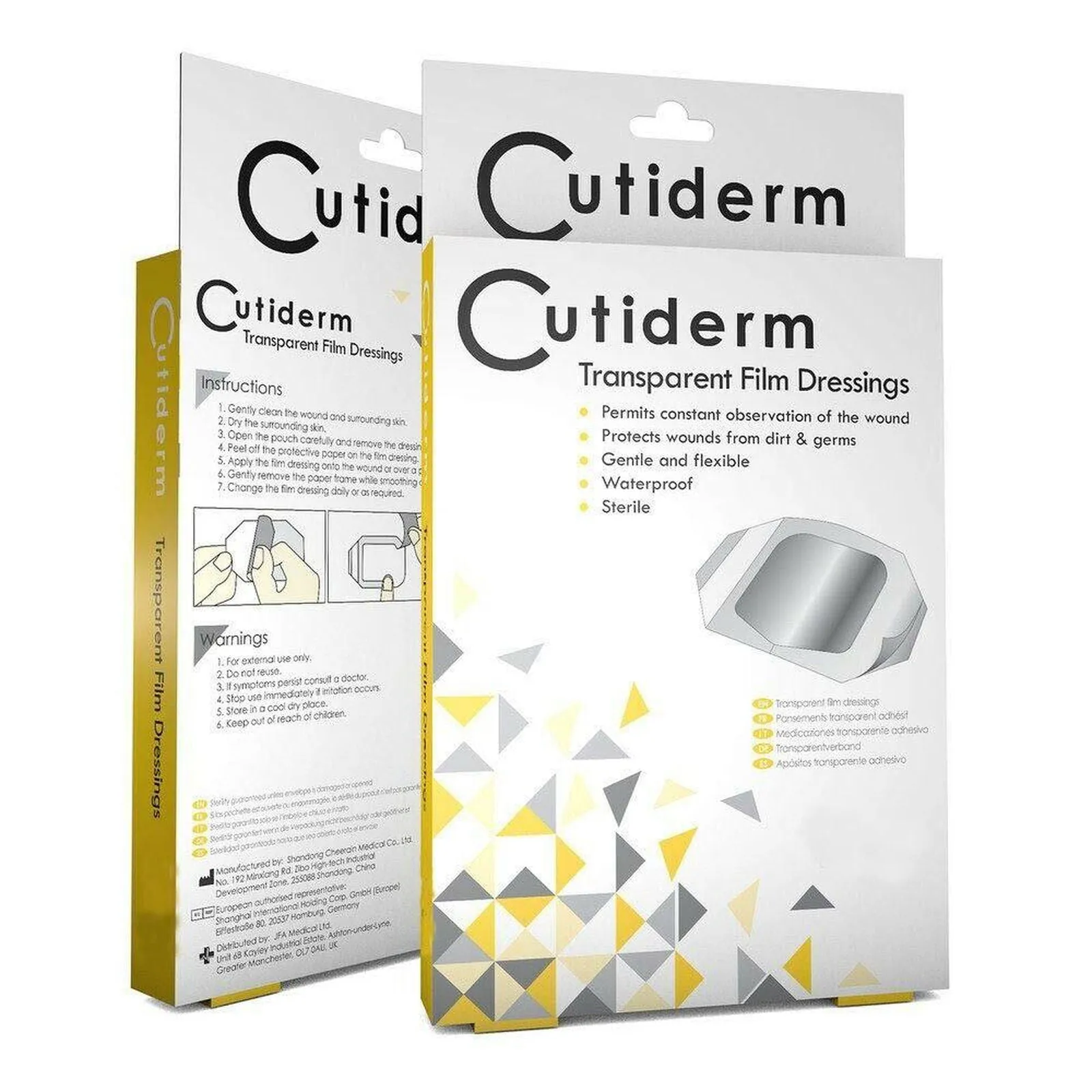 Cutiderm Transparent Film Dressings 60mm x 70mm x 20