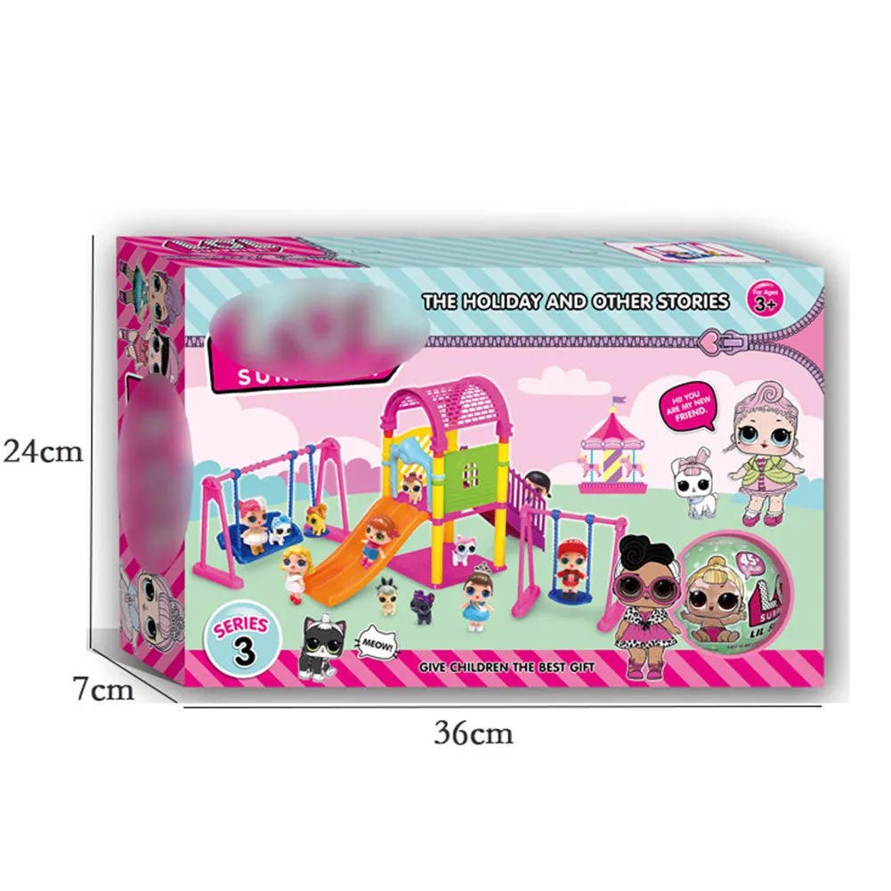 Doll Park House Game Exquisite Fun Big Slide Playset Gift Toy for LOL Surprise Doll Toys Type 2