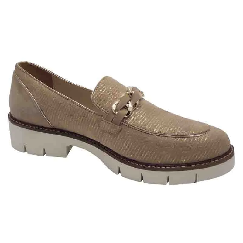 Dubarry Womens Gold Slip-on Loafer - Caroline