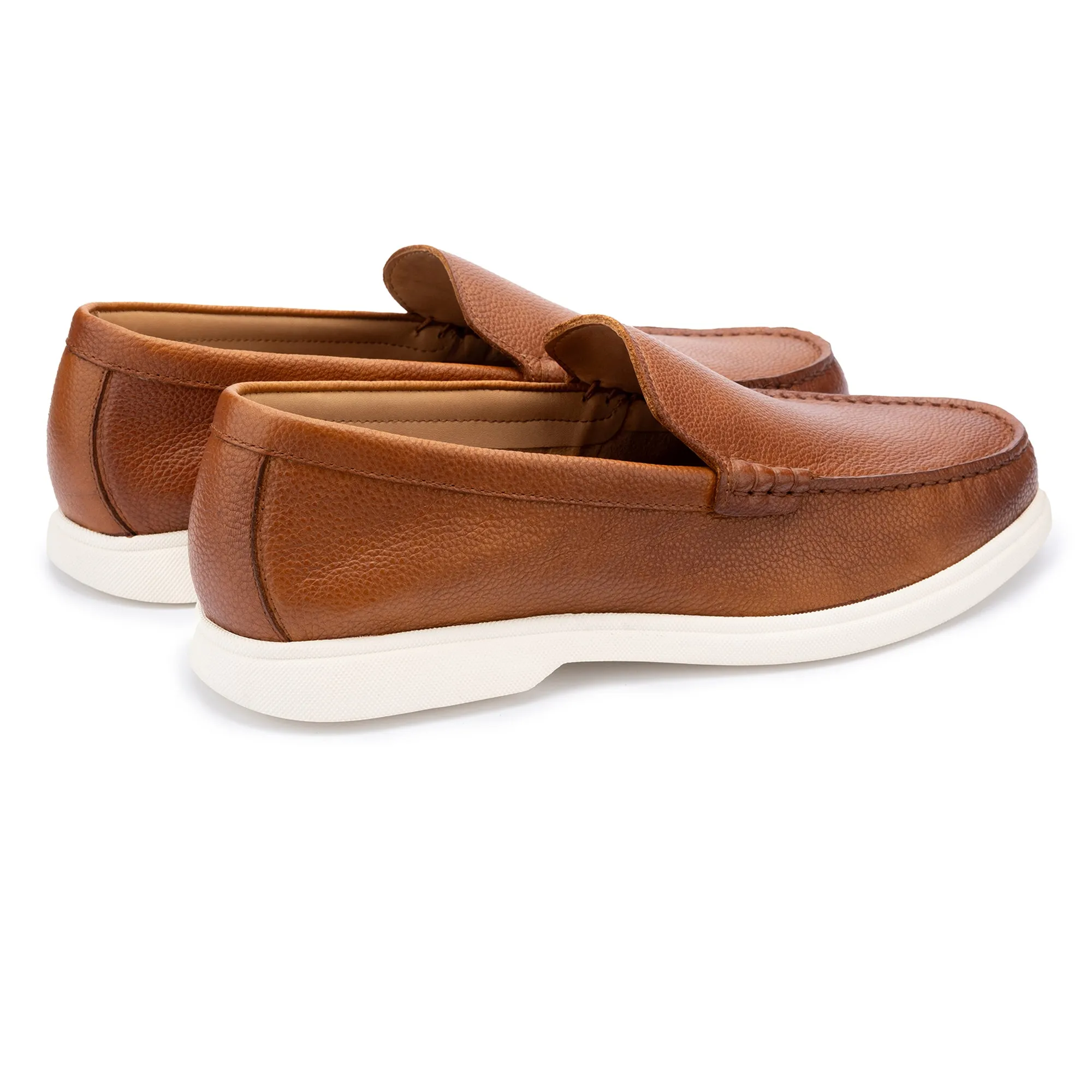 Ethan Tan Plain Tumbled Grain Loafer