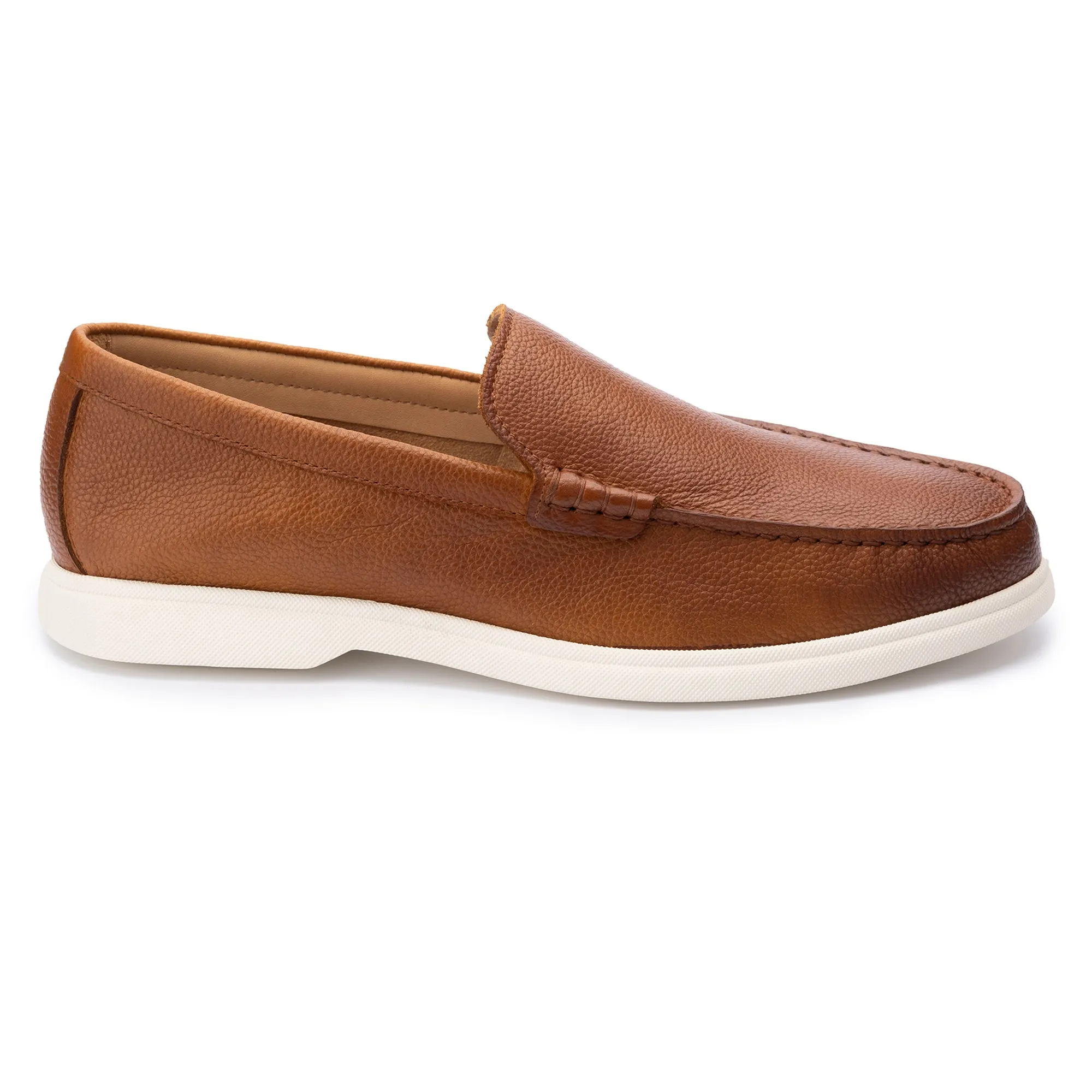 Ethan Tan Plain Tumbled Grain Loafer